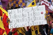 11 September 2011; A banner held up by Wexford supporters. All-Ireland Senior Camogie Championship Final in association with RTE Sport, Galway v Wexford, Croke Park, Dublin. Picture credit: Brian Lawless / SPORTSFILE