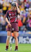 11 September 2011; A dissapointed Sinead Cahalan, Galway, after the match. All-Ireland Senior Camogie Championship Final in association with RTE Sport, Galway v Wexford, Croke Park, Dublin. Picture credit: Brian Lawless / SPORTSFILE