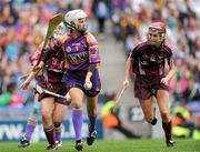 11 September 2011; Mags D'Arcy, Wexford, in action against Aislinn connolly, Galway. All-Ireland Senior Camogie Championship Final in association with RTE Sport, Galway v Wexford, Croke Park, Dublin. Picture credit: Brian Lawless / SPORTSFILE