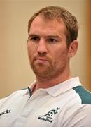 15 September 2011; Australia's Rocky Elsom during a press conference ahead of their 2011 Rugby World Cup, Pool C, game against Ireland on Saturday. Australia Rugby Squad Press Conference, Crowne Plaza Hotel, Auckland, New Zealand. Picture credit: Brendan Moran / SPORTSFILE