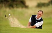 15 September 2011; Michael O'Shaughnessy, Athenry Golf Club, Co. Galway, plays out of the bunker at the 7th hole during the Pierce Purcell Shield Semi-Final against Woodstock Golf Club, Co. Clare. Chartis Cups and Shields Finals 2011, Castlerock Golf Club, Co. Derry. Picture credit: Oliver McVeigh / SPORTSFILE