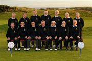 15 September 2011: Letterkenny Golf Club, Co. Donegal,  semi-finalists in the Pierce Purcell Shield at the Chartis Cups and Shields National Finals 2011, back row left to right: Roy McCrory, Kenny King, Kieran Walsh, Lester Speer, Tony McMonagle, Patsy O’Donnell, Nicholas Miller; front row left to right: Eddie McHugh, Connor McGettigan, John Russell (Team Captain), Keith Spence (Club Captain), Barry Mac M Ramsay, Brian O’Donnell, Patrick McMonagle.  Chartis Cups and Shields Finals 2011, Castlerock Golf Club, Co. Derry. Picture credit: Oliver McVeigh/ SPORTSFILE