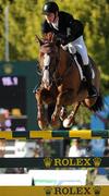 15 September 2011; Billy Twomey, from Monkstown, Co. Cork, and Tinks's Serenade while competing in the second days event at the FEI European Jumping Championships, Club de Campo Villa, Madrid, Spain. Picture credit: Ray McManus / SPORTSFILE