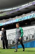 16 September 2011; Ireland captain Brian O'Driscoll walks onto the pitch at Eden Park before the Ireland Squad Captain's Run ahead of their 2011 Rugby World Cup, Pool C, game against Australia on Saturday. Ireland Rugby Squad Press Conference, Eden Park, Auckland, New Zealand. Picture credit: Brendan Moran / SPORTSFILE