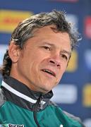 16 September 2011; Ireland defence coach Les Kiss during a press conference ahead of their 2011 Rugby World Cup, Pool C, game against Australia on Saturday. Ireland Rugby Squad Press Conference, Eden Park, Auckland, New Zealand. Picture credit: Brendan Moran / SPORTSFILE