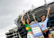 16 September 2011; Models Hannah Devane, left, and Georgia Salpa pictured at the Boylesports mobile site photocall. Jury’s Inn, Croke Park, Dublin. Picture credit: Brian Lawless / SPORTSFILE