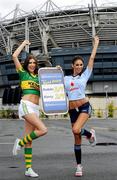 16 September 2011; Models Hannah Devane, left, and Georgia Salpa pictured at the Boylesports mobile site photocall. Jury’s Inn, Croke Park, Dublin. Picture credit: Brian Lawless / SPORTSFILE