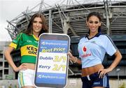 16 September 2011; Models Hannah Devane, left, and Georgia Salpa pictured at the Boylesports mobile site photocall. Jury’s Inn, Croke Park, Dublin. Picture credit: Brian Lawless / SPORTSFILE