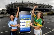 16 September 2011; Models Hannah Devane, right, and Georgia Salpa, pictured at the Boylesports mobile site photocall. Jury’s Inn, Croke Park, Dublin. Picture credit: Brian Lawless / SPORTSFILE