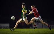 29 March 2017; Conor Geaney of Kerry in action against Liam O'Donovan of Cork during the EirGrid Munster GAA Football U21 Championship Final match between Cork and Kerry at Páirc Ui Rinn in Cork. Photo by Stephen McCarthy/Sportsfile