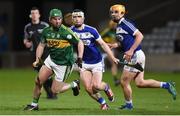 1 April 2017; Mikey Boyle of Kerry in action against Ross King of Laois during the Allianz Hurling League Division 1B Relegation Play-Off match between Laois and Kerry at O'Moore Park, in Portlaoise. Photo by Matt Browne/Sportsfile