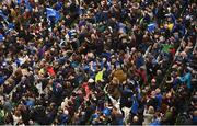 1 April 2017; Leinster supporters celebrate during the European Rugby Champions Cup Quarter-Final match between Leinster and Wasps at Aviva Stadium, in Lansdowne Road, Dublin. Photo by Cody Glenn/Sportsfile