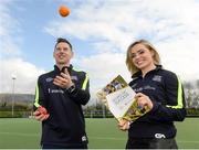2 April 2017; GAA Healthy Club Ulster Roadshow- inspiring GAA clubs to become hubs for health.  Pictured at the GAA Ulster Healthy Clubs Roadshow is (l-r) Philly McMahon, Gaelic footballer for Dublin and Ballymun Kickhams, and Anna Geary, former Cork Camogie captain. The GAA Healthy Clubs Project (HCP), in partnership with Irish Life and Healthy Ireland, aims to inspire and empower more GAA clubs to support their members and communities in pursuit of better physical, social, and mental wellbeing.  The Ulster Healthy Club Roadshow is the final part of a series of roadshows that took place across the country since January 2017. For more information about the GAA’s HCP visit: www.gaa.ie/community. Follow: @officialgaa or Like: www.facebook.com/officialgaa/    GAA Healthy Club Roadshow - Ulster at Jordanstown Ulster University, in Belfast. Photo by Oliver McVeigh/Sportsfile