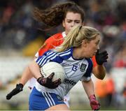 2 April 2017; Ciara McAnespie of Monaghan in action against Clodagh McCambridge of Armagh during the Lidl Ladies Football National League Round 7 match between Monaghan and Armagh at St. Tiernach's Park in Clones, Co Monaghan. Photo by Ray McManus/Sportsfile