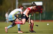 2 April 2017; Roisin Upton of Cork Harlequins in action against Emma Russell of UCD during the Irish Senior Ladies Hockey Cup Final match between UCD and Cork Harlequins at the National Hockey Stadium UCD in Belfield, Dublin. Photo by David Fitzgerald/Sportsfile