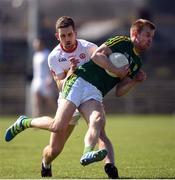 2 April 2017; Fionn Fitzgerald of Kerry in action against Niall Sludden of Tyrone during the Allianz Football League Division 1 Round 7 match between Kerry and Tyrone at Fitzgerald Stadium in Killarney, Co Kerry. Photo by Cody Glenn/Sportsfile