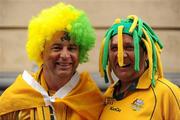 17 September 2011; Australia supporters Richard Tait, left, and Bill Reid in Auckland before the game. 2011 Rugby World Cup, Pool C, Australia v Ireland, Eden Park, Auckland, New Zealand. Picture credit: Brendan Moran / SPORTSFILE