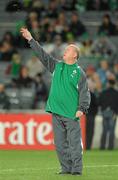 17 September 2011; Ireland head coach Declan Kidney checks the wind direction before the game. 2011 Rugby World Cup, Pool C, Australia v Ireland, Eden Park, Auckland, New Zealand. Picture credit: Brendan Moran / SPORTSFILE