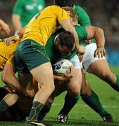 17 September 2011; Cian Healy, Ireland, is tackled by James O'Connor, Australia. 2011 Rugby World Cup, Pool C, Australia v Ireland, Eden Park, Auckland, New Zealand. Picture credit: Brendan Moran / SPORTSFILE