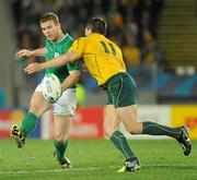 17 September 2011; Gordon D'Arcy, Ireland, is tackled by Adam Ashley-Cooper, Australia. 2011 Rugby World Cup, Pool C, Australia v Ireland, Eden Park, Auckland, New Zealand. Picture credit: Brendan Moran / SPORTSFILE
