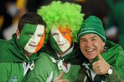 17 September 2011; Ireland supporters, from left, Brian Moynihan, Nicky Halley and Declan Tarpey, all from Waterford, at the game. 2011 Rugby World Cup, Pool C, Australia v Ireland, Eden Park, Auckland, New Zealand. Picture credit: Brendan Moran / SPORTSFILE