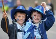 18 September 2011; Sean de Búrca, right, aged 8, and Teddy McWilliams, aged 7, from Carrickmines, Co. Dublin. Supporters at the GAA Football All-Ireland Championship Finals, Croke Park, Dublin. Photo by Sportsfile