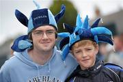 18 September 2011; Kevin O'Rouke and Fergus O'Rourke, aged 14, from Killiney, Co. Dublin. Supporters at the GAA Football All-Ireland Championship Finals, Croke Park, Dublin. Photo by Sportsfile
