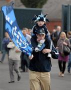 18 September 2011; Dublin supporters Ken Greene and his son Charlie Greene, aged 3, from Balbriggan, Co. Dublin. Supporters at the GAA Football All-Ireland Championship Finals, Croke Park, Dublin. Photo by Sportsfile