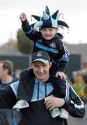 18 September 2011; Ken Greene and his son Charlie Greene, aged 3, from Balbriggan, Co. Dublin. Supporters at the GAA Football All-Ireland Championship Finals, Croke Park, Dublin. Photo by Sportsfile