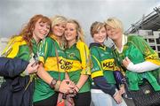 18 September 2011; Kerry supporters on their way to the match. Supporters at the GAA Football All-Ireland Championship Finals, Croke Park, Dublin. Picture credit: Brian Lawless / SPORTSFILE