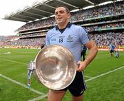 18 September 2011; Paul Casey, Dublin, celebrates victory with the Sam Maguire cup after the game. GAA Football All-Ireland Senior Championship Final, Kerry v Dublin, Croke Park, Dublin. Picture credit: Barry Cregg / SPORTSFILE