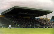 14 April 2002; Spectators sit in the old stand in Semple Stadium during the Allianz National Hurling League Quarter-Final match between Galway and Tipperary at Semple Stadium in Thurles, Tipperary. Photo by Brendan Moran/Sportsfile