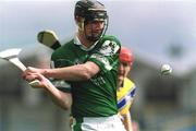 14 April 2002; Brian Begley of Limerick during the Allianz National Hurling League Quarter-Final match between Clare and Limerick at Semple Stadium in Thurles. Photo by Pat Murphy/Sportsfile