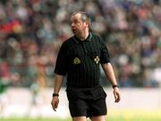 14 April 2002; Referee Aodan MacSuibhne during the Allianz National Hurling League Quarter-Final match between Clare and Limerick at Semple Stadium in Thurles. Photo by Pat Murphy/Sportsfile