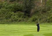 18 April 2002; Seve Ballesteros plays his second shot from the 13th fairway during the Seve Trophy Pro-Am at Druids Glen in Wicklow. Photo by Matt Browne/Sportsfile