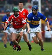21 April 2002; Paul Kelly of Tipperary in action against Jerry O'Connor of Cork during the Allianz National Hurling League Semi-Final match between Cork and Tipperary at Páirc Uí Chaoimh in Cork. Photo by Aoife Rice/Sportsfile
