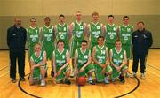 20 April 2002; The Ireland Junior Men's team at a Ireland Junior Men training session at St Vincent's Basketball Club in Glasnevin, Dublin. Photo by Brendan Moran/Sportsfile