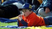 14 April 2002; A young Roscommon fan during the Allianz National Football League Semi-Final match between Cavan and Roscommon at Cusack Park in Mullingar, Westmeath. Photo by Aoife Rice/Sportsfile