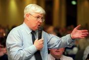 13 April 2002; Meath delegate Pat O'Neill on day two of the GAA Annual Congress at the Burlington Hotel in Dublin. Photo by Ray McManus/Sportsfile