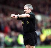 21 April 2002; Referee Pat Horan during the Allianz National Hurling League Semi-Final match between Kilkenny and Limerick at Gaelic Grounds in Limerick. Photo by Damien Eagers/Sportsfile
