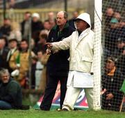 21 April 2002; Limerick manager Eamonn Cregan next to an umpire during the Allianz National Hurling League Semi-Final match between Kilkenny and Limerick at Gaelic Grounds in Limerick. Photo by Pat Murphy/Sportsfile