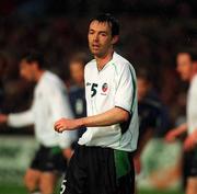17 April 2002; Gary Breen of Republic of Ireland during the International Friendly match between Republic of Ireland and USA at Lansdowne Road in Dublin. Photo by Damien Eagers/Sportsfile