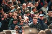 15 February 1995; England fans in the Lower West Stand after the match was abandoned at the International Friendly match between Republic of Ireland and England at Lansdowne Road in Dublin. Photo by David Maher/Sportsfile