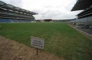26 April 2002; A general view of the new Hogan Stand and pitch under construction at Croke Park in Dublin. Photo by Ray McManus/Sportsfile