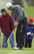 26 April 2002; Paul McGinley watches his putt on the 13th green during day two of the Smurfit Irish PGA Championship at Westport Golf Club in Westport, Mayo. Photo by Brendan Moran/Sportsfile