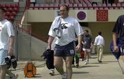 26 April 2002; Peter Clohessy arrives for Munster Rugby squad training at the Stade De La Mediterranee in Bezier, Mediterranee. Photo by Matt Browne/Sportsfile