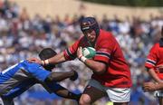 27 April 2002; Alan Quinlan of Munster in action against Ismaelia Lassissi of Castres during the Heineken European Cup Semi-Final match between Castres and Munster at Stade de la Mediterranie in Beziers, France. Photo by Matt Browne/Sportsfile