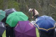 27 April 2002; Paul McGinley putts on the 10th green during day three of the Smurfit Irish PGA Championship at Westport Golf Club in Westport, Mayo. Photo by David Maher/Sportsfile