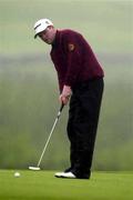 27 April 2002; John Dwyer putts on the 18th green during day three of the Smurfit Irish PGA Championship at Westport Golf Club in Westport, Mayo. Photo by David Maher/Sportsfile