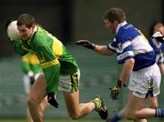 28 April 2002; Eoin Brosnan of Kerry in action against Derek Conroy of Laois during the Allianz National Football League Division 2 Final match between Kerry and Laois at the Gaelic Grounds in Limerick. Photo by Brendan Moran/Sportsfile